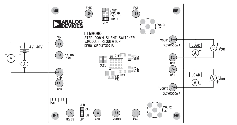 Schaltungsanordnung - Analog Devices Inc. DC3071A Evaluierungsboard